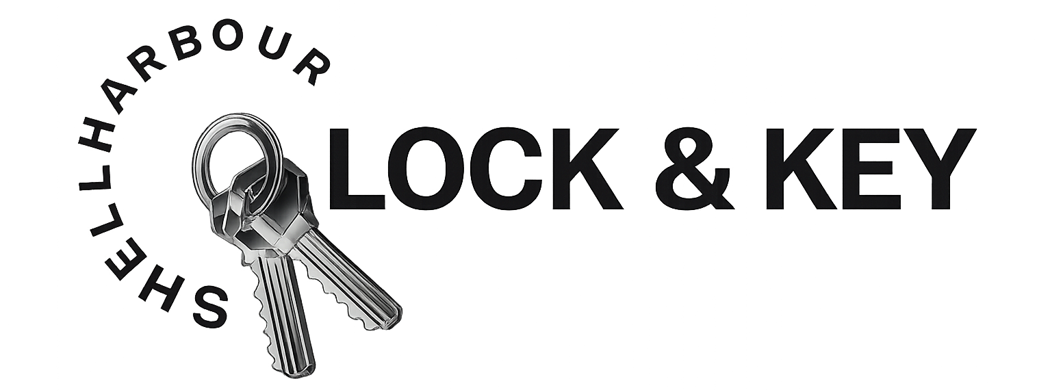 Shellharbour Lock and Key logo transparent background